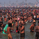 Hindu devotees take a holy dip at Sangam in Prayagraj